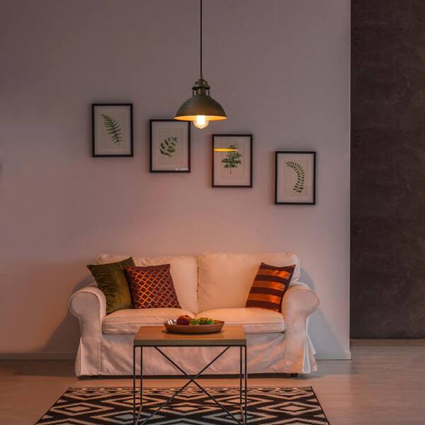 LNC 1-Light Dark Pewter Mini Pendant 