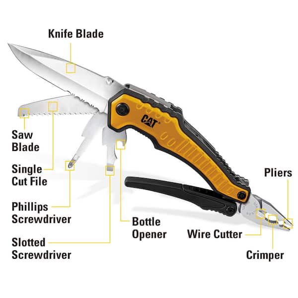 CAT 13-in-1 Multi-Tool and Pocket Knives Gift Box Set (3-Piece) 240126 -  The Home Depot