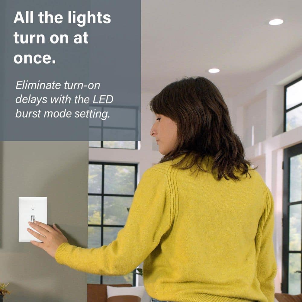 White Matte Advanced LED Dimmer Switch, Single-Pole/3-Way