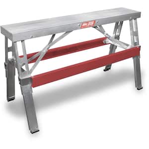4 ft. x 1.53 ft. Aluminum Alloy Heavy-Duty Adjustable Height Folding Work Platform, 400 lbs. Load Capacity
