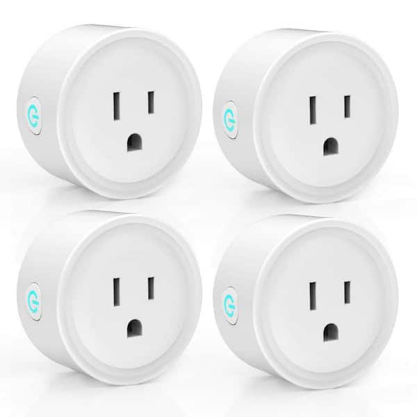 Smart Wi-Fi Grounding Plug Mini Wireless 4-Pack Works with Alexa/Google Home/Smart Life No Hub Required