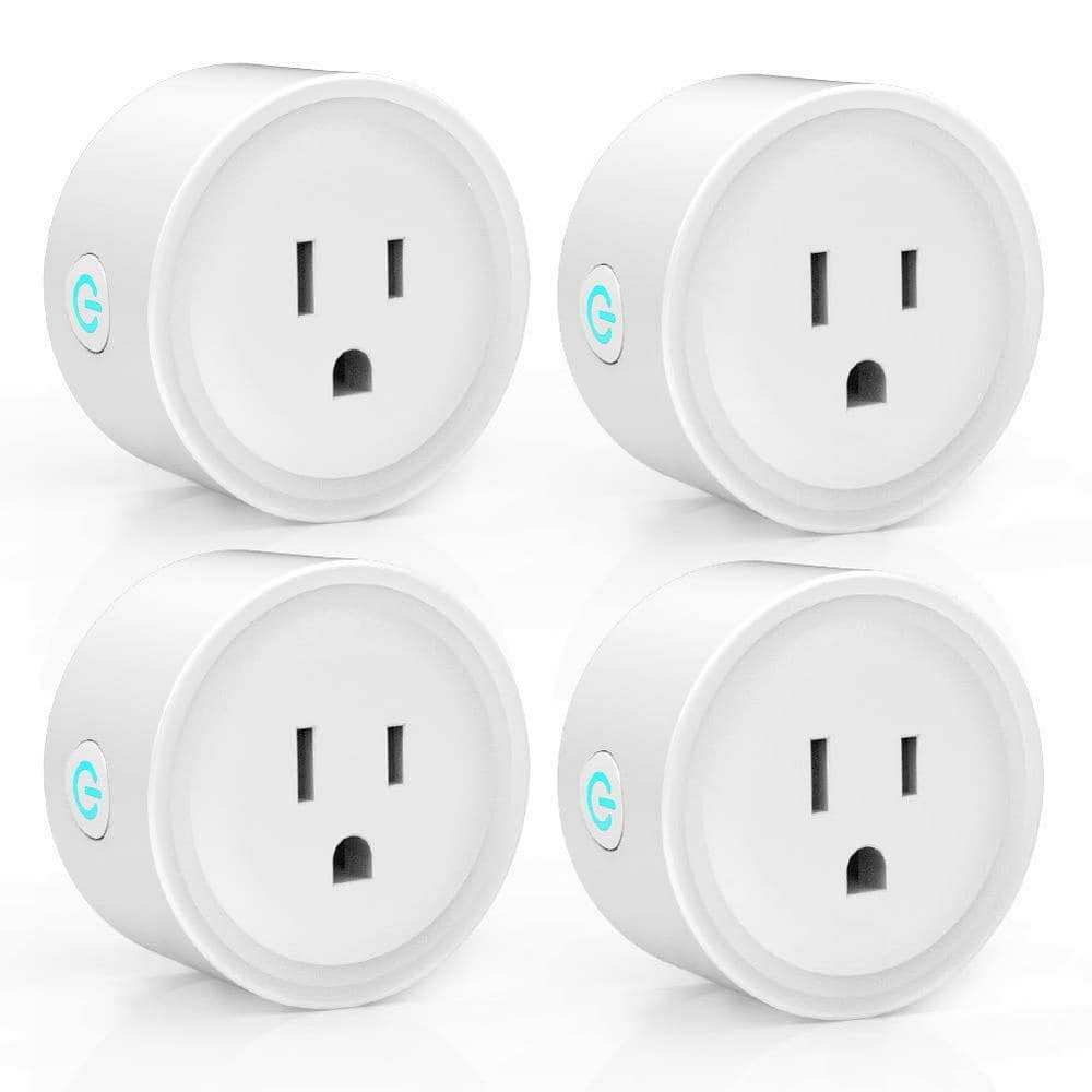 Smart Wi-Fi Grounding Plug Mini Wireless 4-Pack Works with Alexa/Google Hom