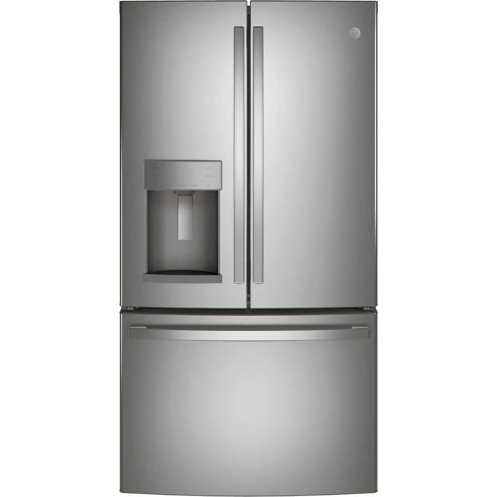 GE GFE28GMKES 36 Inch French Door Refrigerator with 27.7 Cu. Ft. Capacity,  TwinChill™, Turbo Cool/Freeze, Showcase LED, Enhanced Shabbos Mode, Ice