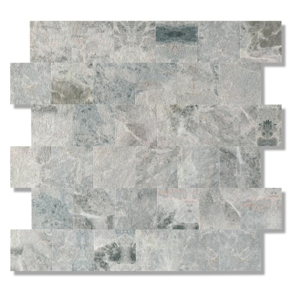 Yipscazo Marble Collection Bluestone 12 in. x 12 in. PVC Peel and