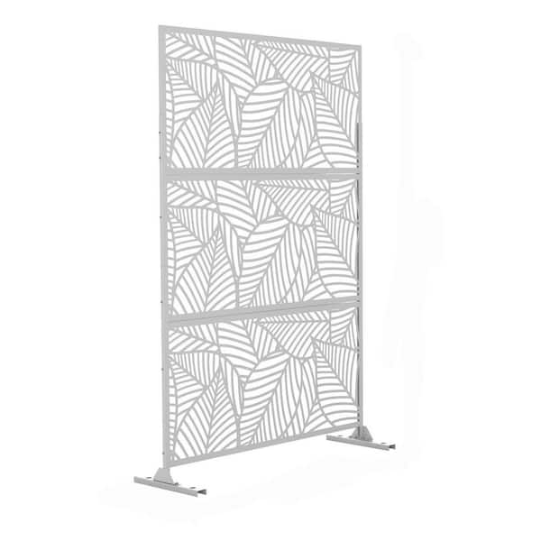 TIRAMISUBEST White 3.93 ft. W x 6.33 ft. H Galvanized steel Privacy Mesh Screening (Set of 3) (Pattern 4)