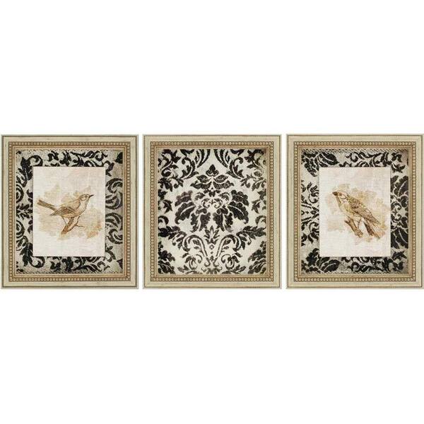 Unbranded 17 in. x 15 in. "Vintage" by Unknown Framed Printed Wall Art (3-Pack)