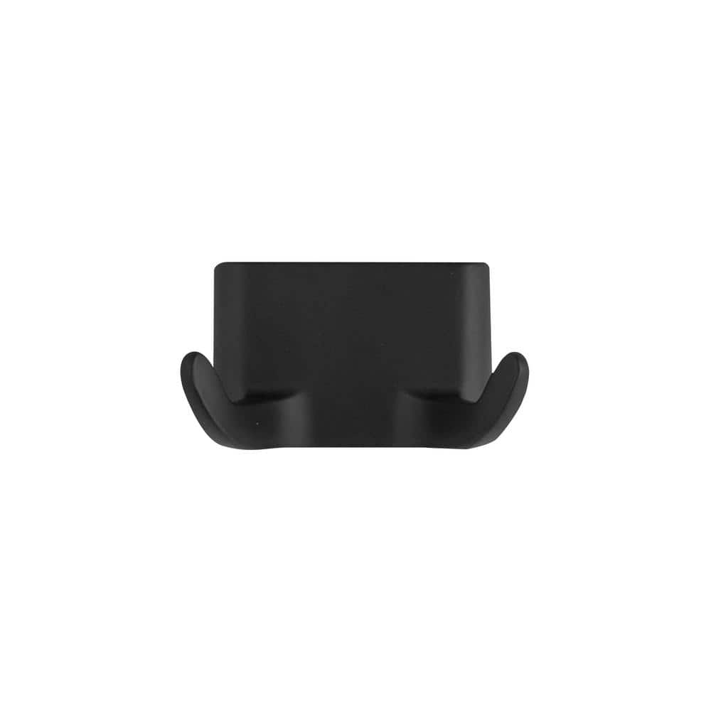 Matte Black Double Robe Hook with Aluminum and Zinc