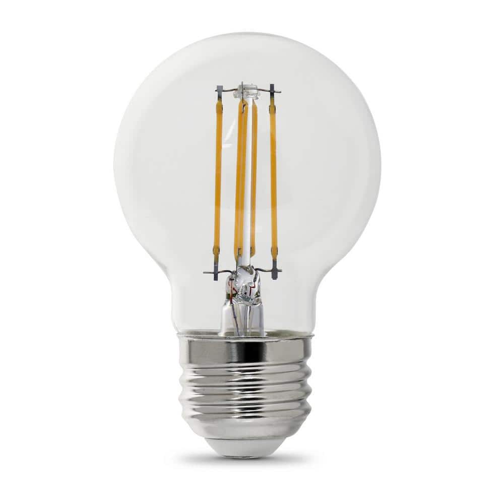 40-Watt Equivalent G16.5 Globe Dimmable Filament Clear CEC Title 20 E26 LED Vintage Edison LIght Bulb Soft White 48-Pack price history on PriceWatchPro