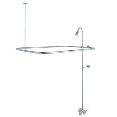 Add-A-Shower Kit for Claw foot Tub in Chrome