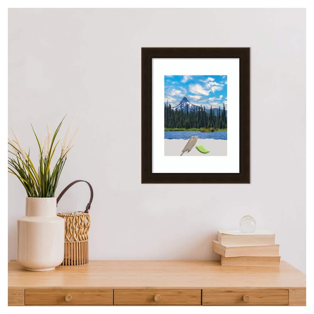 Espresso Brown Wood Rectangular Picture Frame with Satin Finish