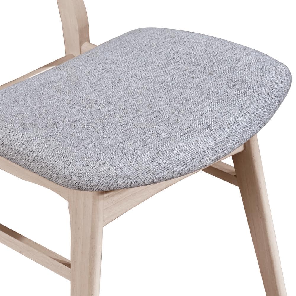 Oscar White Ash Upholstered Mid-Century Modern Side Chair