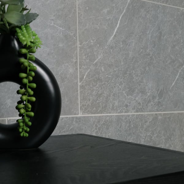 MSI Exeter Matte Gray Stone Look Porcelain Rectangle Tile 12
