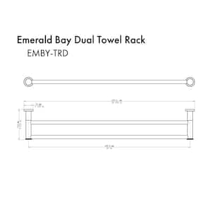 ZLINE Emerald Bay Double Towel Rail in Gun Metal (EMBY-TRD-GM)