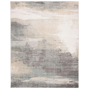 Jasper Gray/Gold 8 ft. x 10 ft. Gradient Abstract Area Rug