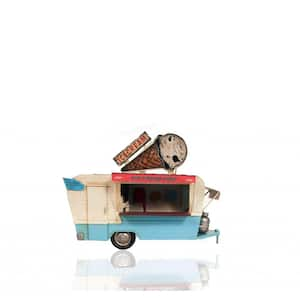 7.75 in. Multicolor Ice Cream Trailer Metal Model