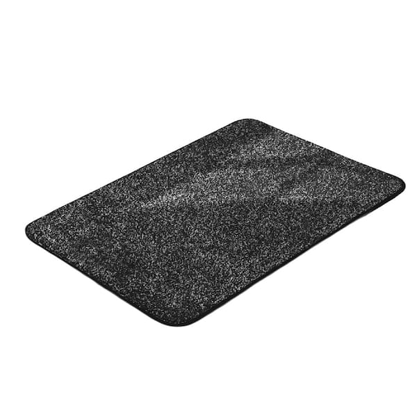 32"x48" Black Indoor Doormat – Machine Washable, Non-Slip, Low Profile Dirt Trapper, Absorbent Mat for Front Door
