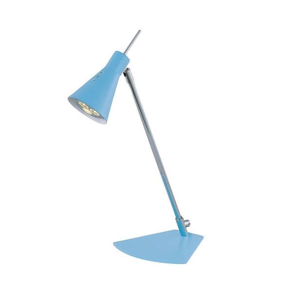 Illumine Designer 14.75 in. Blue LED Desk Lamp