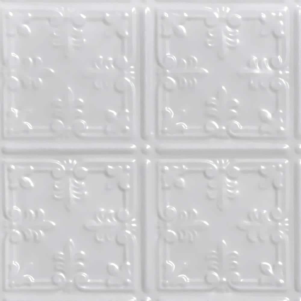 Take Home Sample - Florentine White 1 ft. x 1 ft. Decorative Tin Style Lay-in Ceiling Tile (1 sq. ft./case) price history on PriceWatchPro