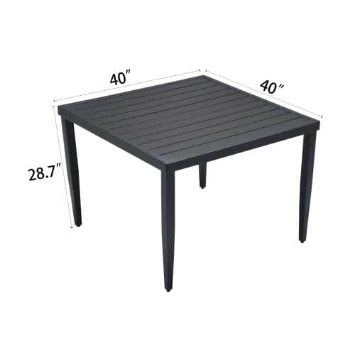 ITOPFOX 40 in. x 40 in. Patio Aluminum Square Outdoor Dining