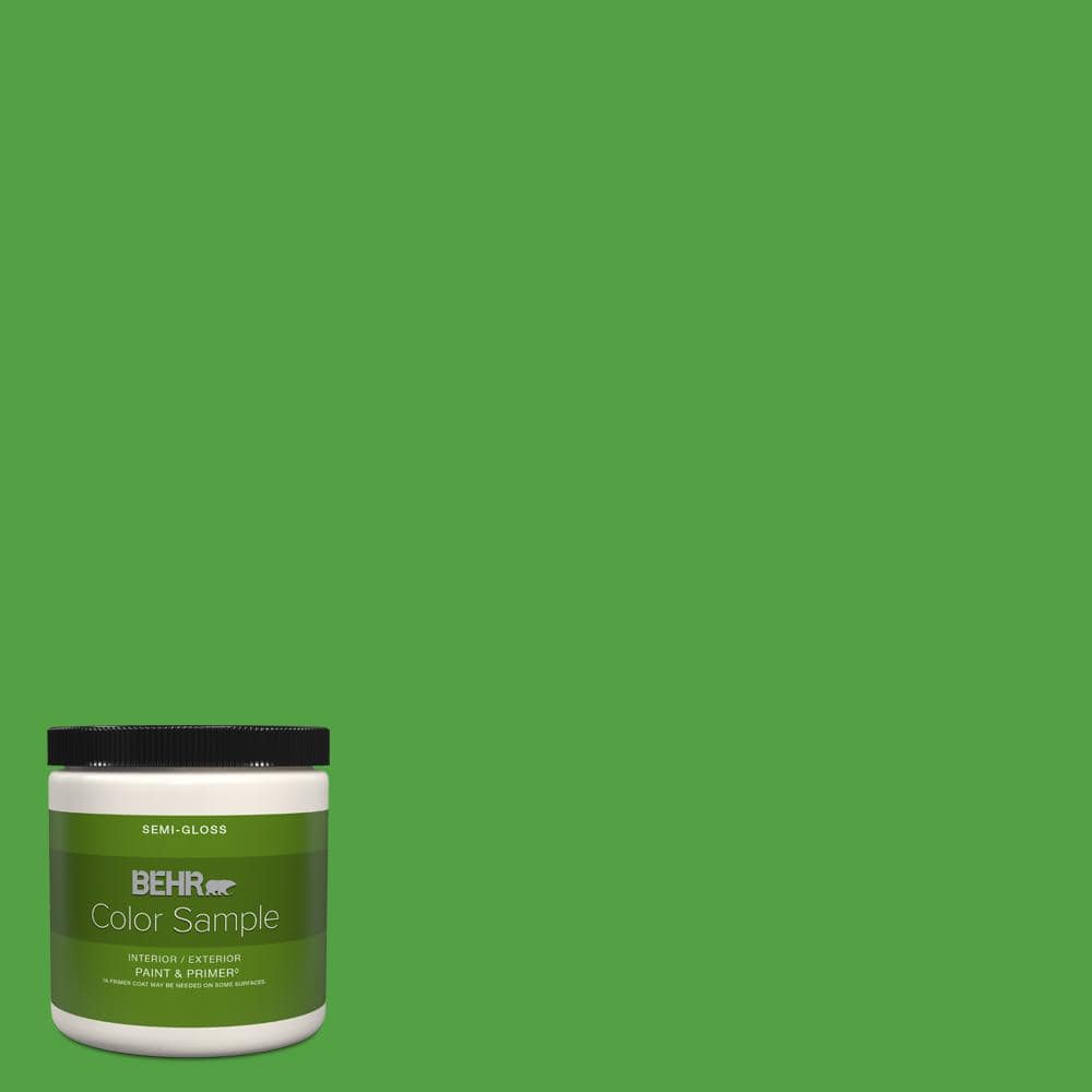 BEHR PREMIUM PLUS 8 oz. #S-G-440 Green Acres Semi-Gloss Interior ...