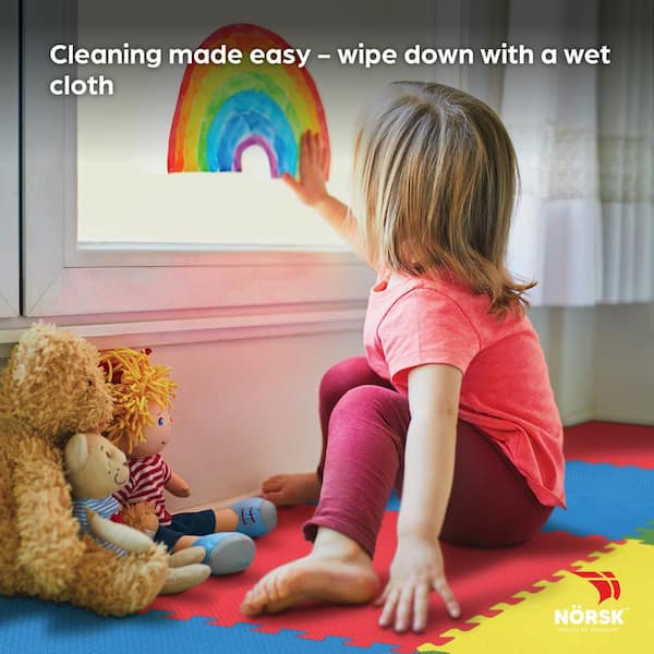 Norsk Multi-Purpose 24 in. x 24 in. Interlocking Multi-Color