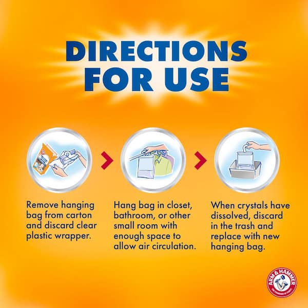 Arm and Hammer 16 oz. Hanging Moisture Absorber (3-Pack), Fragrance Free  FGAH33 - The Home Depot
