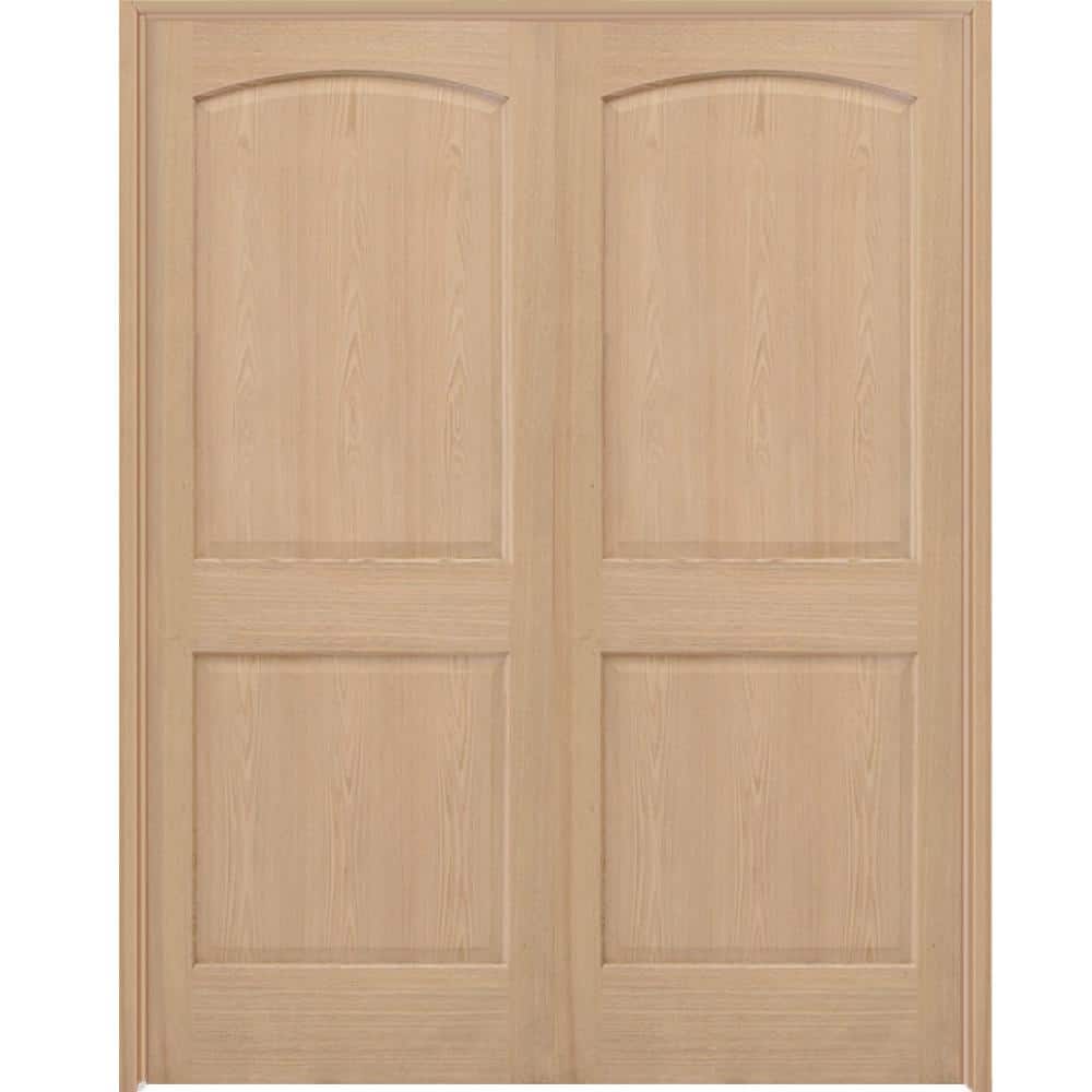 Steves & Sons 48 in. x 80 in. Universal Round Top Unfinished Red Oak