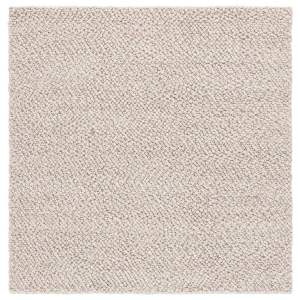 Natura 6 ft. x 6 ft. Beige Modern Solid Square Area Rug