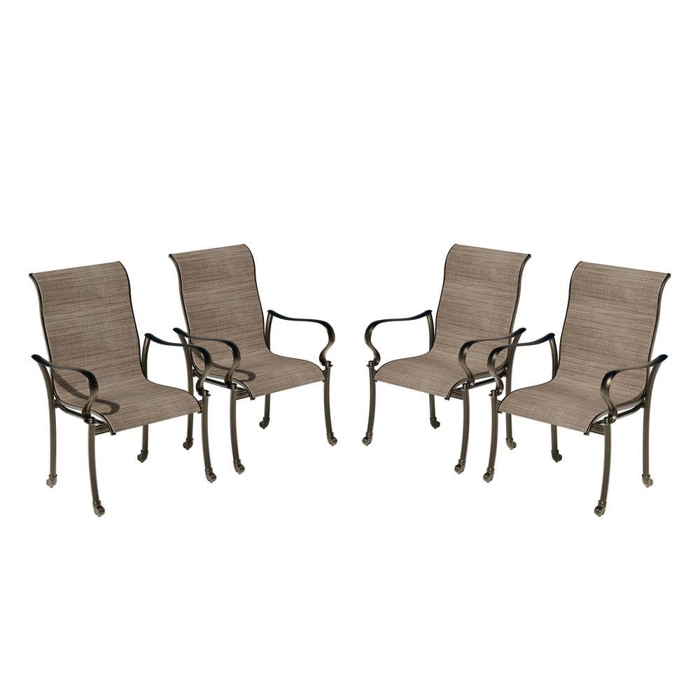 Elegant Outdoor Dining Chair Set with Weather-Resistant Fabric Cushions and Ergonomic Design (Set of 4) price history on PriceWatchPro