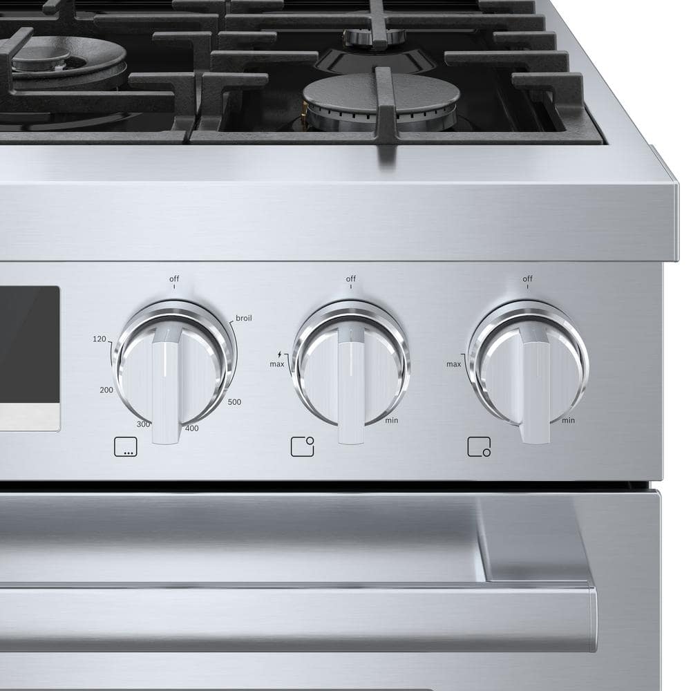 30" Stainless Steel Free-Standing Convection Gas Range