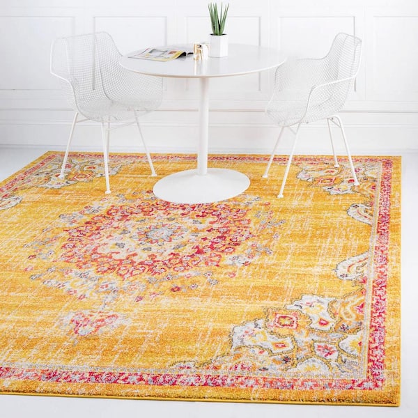 Penrose Alexis Gold 8 ft. x 8 ft. Square Rug