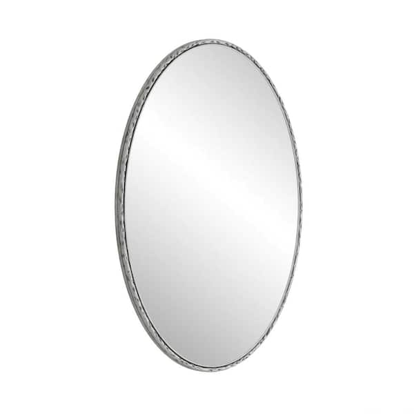 Classic Heritage Antique Black 1.18 in. W x 39.37 in. H Traditional Oval Iron Framed Mirror
