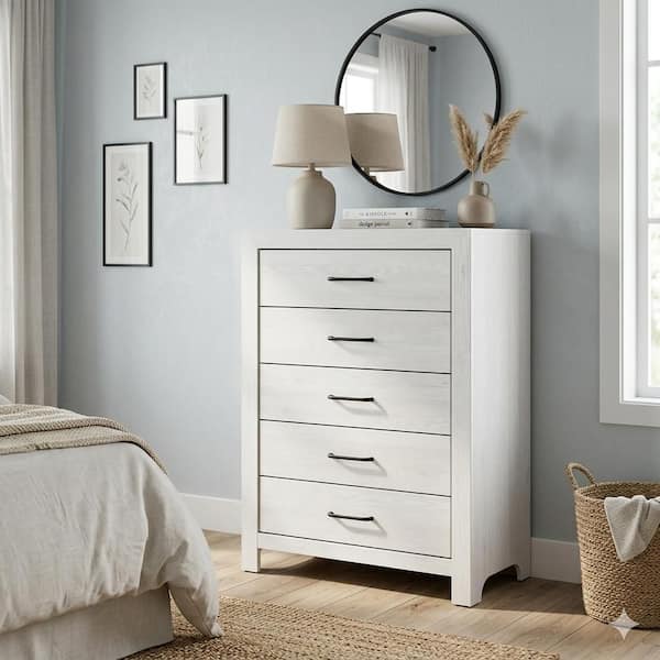 48 long by 32 high dresser near me long beach TrumanPick 6 Drawer Dresser 48" Tall Chest of Drawers Wood Dresser for Bedroom Living Room 32"W x 16"D, White