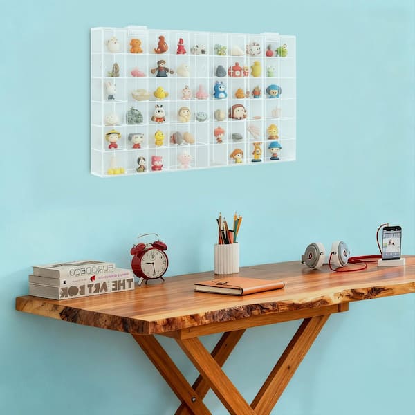 12.8 in. x 22 in. Clear Acrylic Decorative Stand Acrylic Shell and Mini Toy Display Storage Stand