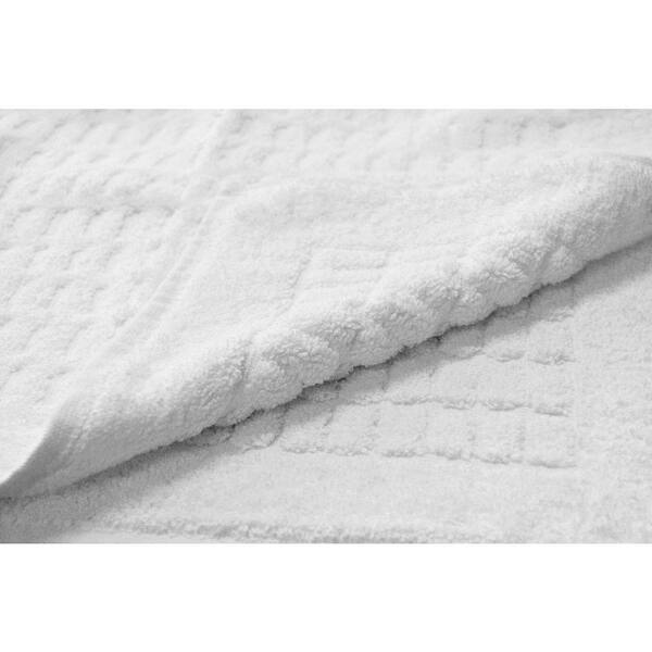 Ottomanson Pure Turkish Cotton Collection 20 in. W x 31 in. H Luxury Bath Mat in White (Set of 2)