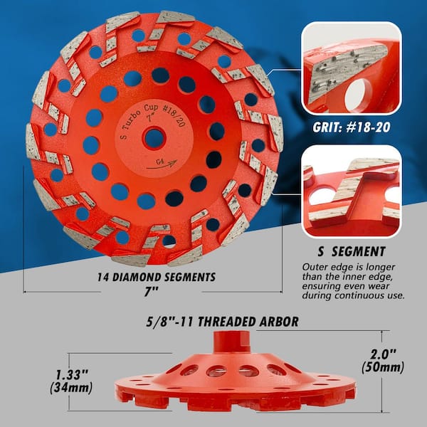 EDiamondTools 7 in. High Performance Aggressive Diamond