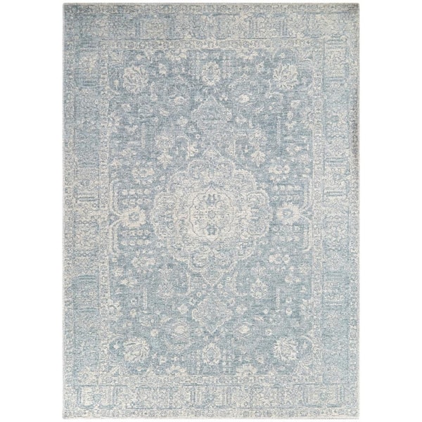 BALTA Crozier Blue 8 ft. x 10 ft. Medallion Area Rug