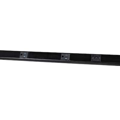 Wiremold Plugmold 5 ft. 9-Outlet GFCI Multi-Outlet Strip with Tamper Resistant Receptacles, Black