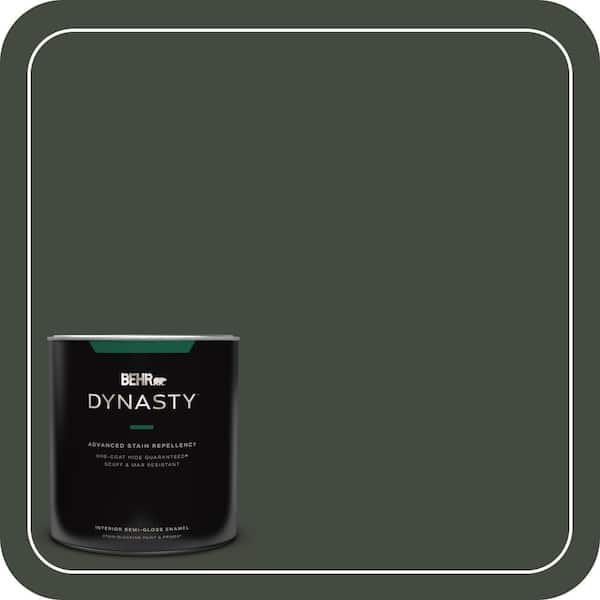 BEHR DYNASTY 1 qt. #BXC-12 Deep Forest Semi-Gloss Enamel Interior Stain-Blocking Paint and Primer