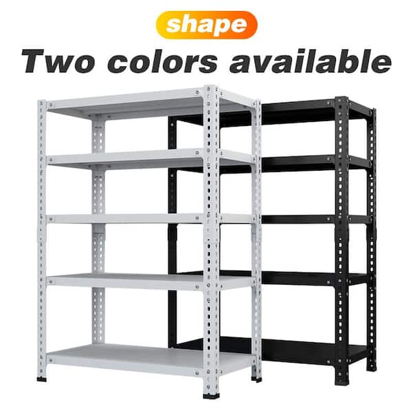 Siavonce Household Storage Rack, Adjustable Display Rack, Basement Balcony Storage Rack, Carbon Steel Storage Rack, White ZX-P192377 Siavonce Household Storage Rack, Adjustable Display Rack, Basement Balcony Storage Rack, Carbon Steel Storage Rack, White ZX-P192377