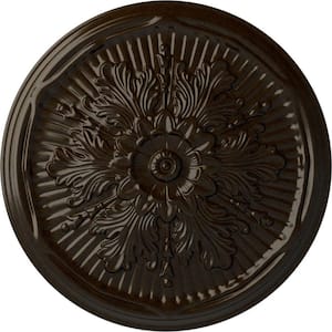 21 in. x 2 in. Luton Urethane Ceiling Medallion (Fits Canopies upto 3-1/2 in.), Bronze