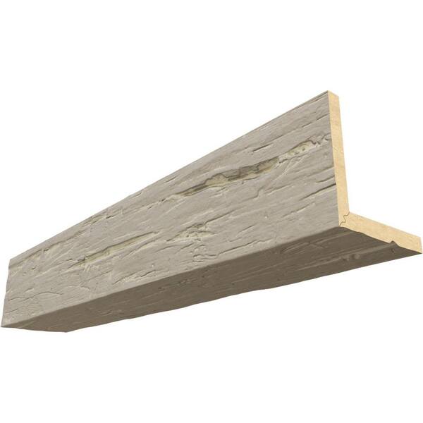 Ekena Millwork Endurathane 6 in. H x 8 in. W x 12 ft. L Hand Hewn Cashmere Faux Wood Beam