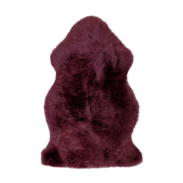 Milan Loganberry 2 ft. x 3 ft. Shearling Single Sheepskin Area Rug