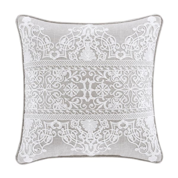 Unbranded Annie Beige Polyester 20 in. Square Decorative 20 in. x 20 in. Throw Pillow