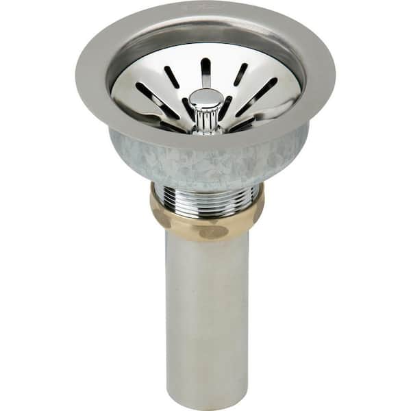 Elkay 3.5 in. Kitchen Sink Drain with Strainer Basket and Tailpiece for