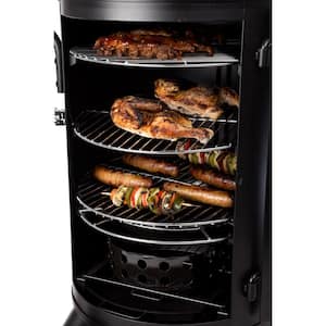 Signature Heavy-Duty Vertical Charcoal Smoker in Black