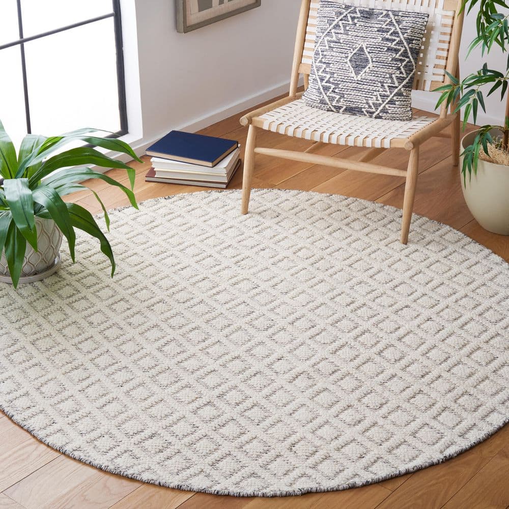 Vermont 6 ft. x 6 ft. Round Ivory/Gray Geometric Area Rug price history on PriceWatchPro