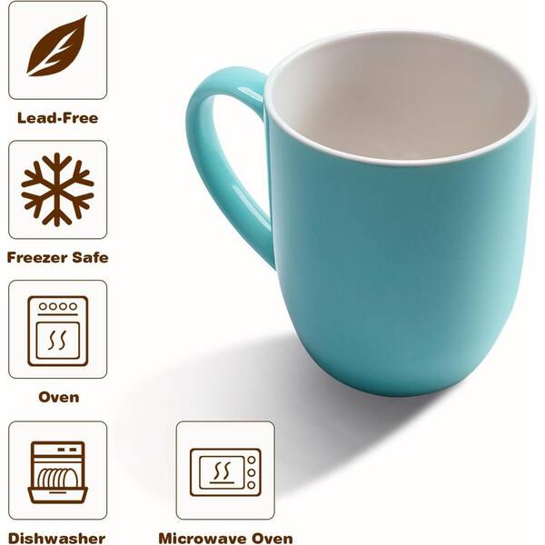21 Oz. Ceramic Coffee Mug, Handmade Pottery Big Tea Cup for Office and  Home, Deep Blue