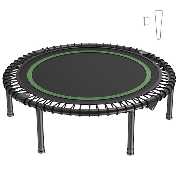 Foldable Mini Trampoline, 40In. Fitness Rebounder, Max Load 330lbs. Exercise Trampoline, Indoor Small Workout Trampoline