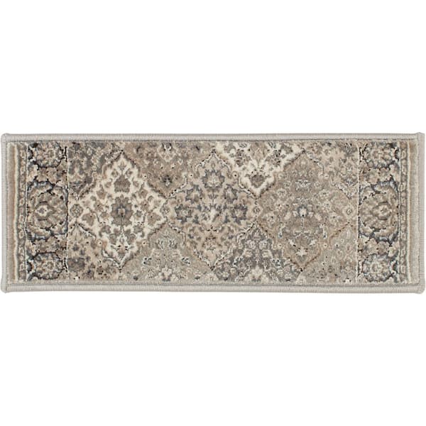 Kurdamir Lochlan Multi 9 in. x 26 in. Polypropylene Stair Tread Cover